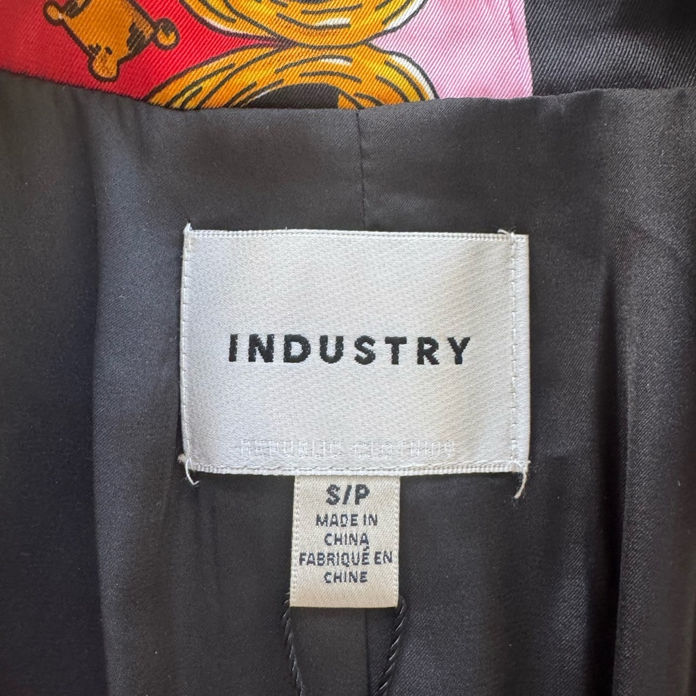 Industry- NWT Notched Collar Multi Color Printed Blazer Jacket - Picture 8 of 14